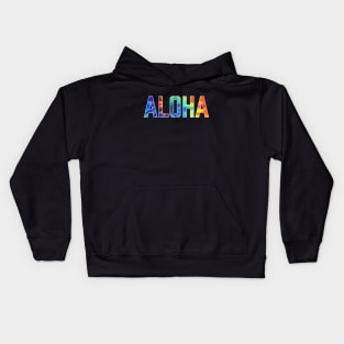 Aloha - Visit Hawaii Tropical Tiedye Kids Hoodie